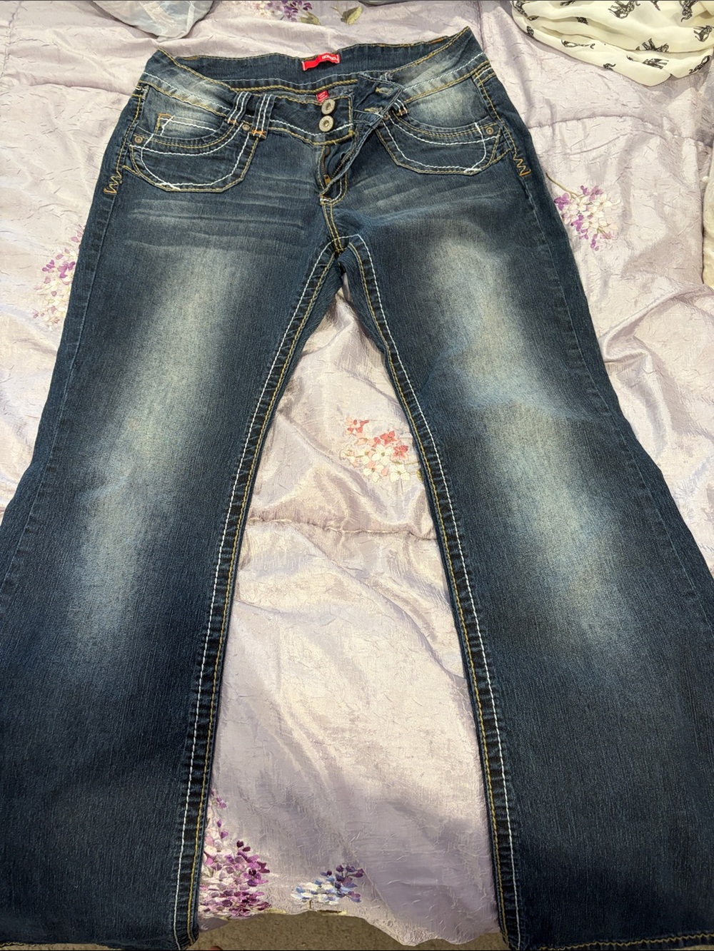BONGO Bootcut Jeans in Dark Blue Wash